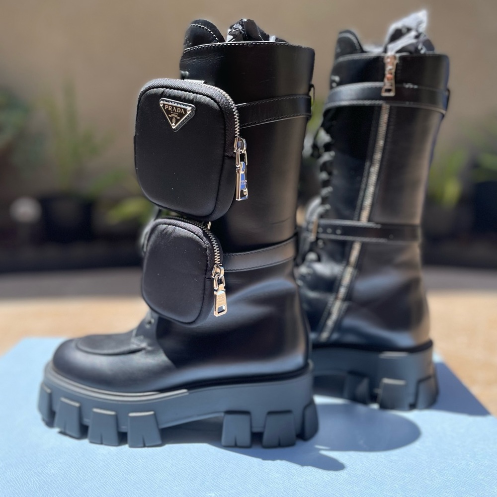 SOLD 🙌🏽🙌🏽 Prada Monolith Boot - Size 37.5 - BRAND NEW